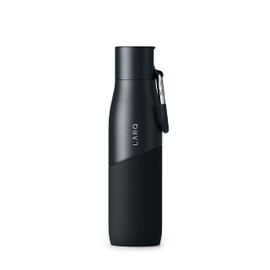 LARQ Bottle Movement Filtered - Lightweight Non-Insulated Stainless Steel Water Bottle BPA Free with Nano Zero Technology and Long-Lasting Filters, Black/Onyx, 24oz