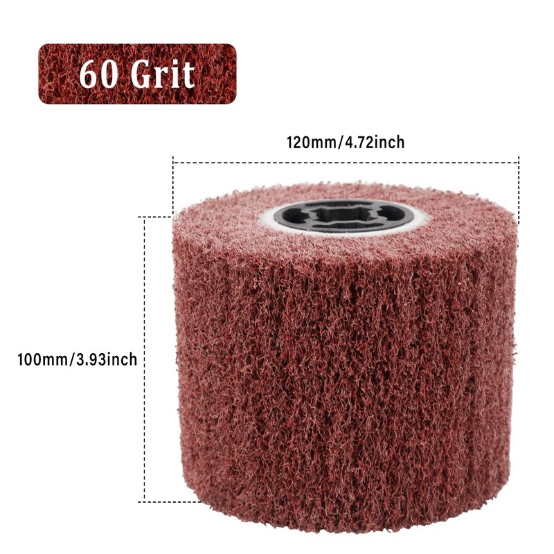 Mumjooyi Nylon Brush Sanding Roller Brush Satin Roller Angle Grinder