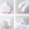 Marchare Girls Ruffle Socks White Dressy Socks 5-8 Liti heart