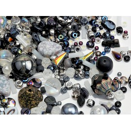 SCARA 2,29 oz (65 g) Unique Mix of Czech Glass Beads for Jewelry Making, Beads & Bead assortments. Pressed Beads, Table Cat, Matubo, Rocailles et al. Mixed Shapes and Size, Underground Treasure