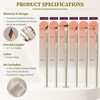 6Pcs Eyeliner & Eyebrow Brush Set Angled Blade & Sickle