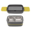 Lunch Box Double Layer Microwave Safe Leakage Proof Stainless Steel