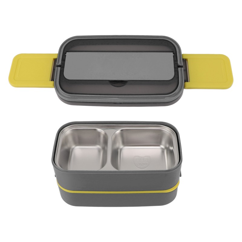 Lunch Box Double Layer Microwave Safe Leakage Proof Stainless Steel