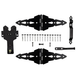 National Hardware N109-306 V8420 Deluxe Strap Hinge Gate Kit in Black