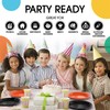 Exquisite Black & Orange Plastic Plates For Party Disposable Plates