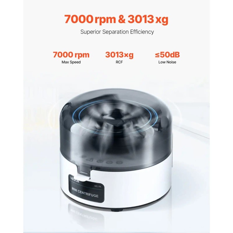 Mini Electric Laboratory Centrifuge Machine 3013xg RCFO 2-in-1 Rotor 0.2/1.5/2ml