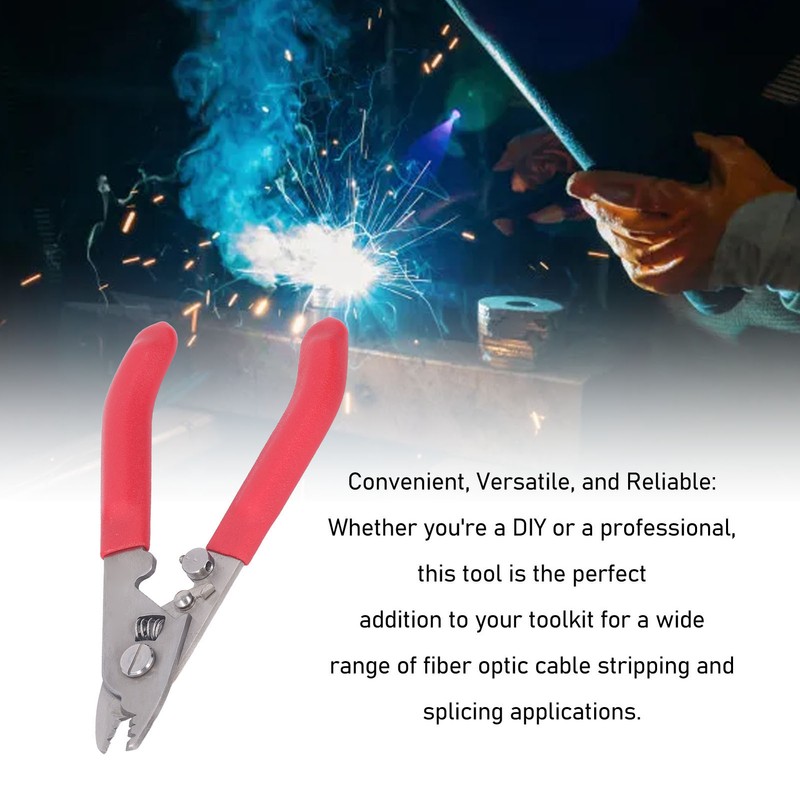 Fiber Optic Stripper Stainless Steel 3 Port Wire Stripper Pliers