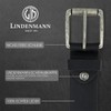 LINDENMANN Men's Leather Belt 40 mm Wide Belt Full Cowhide