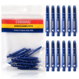 CUESOUL DIAMOND 2BA Aluminum Dart Shaft - Short (40mm) - Set of 12 (Blue)
