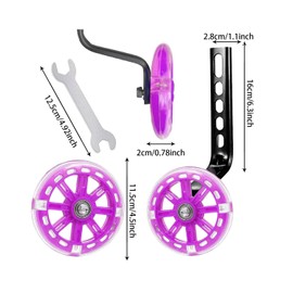 VeloGo Training Wheels for Kids Bike - Compatible with 12/14/16/18/20 Inch Bicycles, Universal Bicycle Training Wheels, Adjustable and Sturdy(Pink)