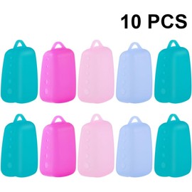 10 Piezas Funda para Cepillo de Dientes de Silicona para Viaje Protector de Cabeza Ventilado, Ligero Fácil Transporte, Adecuado para Camping y Uso al Aire Libre Color Aleatorio