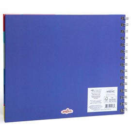 eeBoo: Artist Sketchbook - Rainbow - 80 Pages Paper, 160 GSM, 108 Lbs, 9.5 x 7.5 Wire-Bound Hardcover Drawing Book w/Colorful Cover