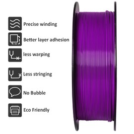Geeetech Purple PLA 3D Printer Filament, 1kg Spool (2.2lbs), Upgrade Tidy Winding Tangle-Free, 1.75mm Dimensional Accuracy +/- 0.03mm,