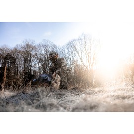 Higdon Outdoors Flex Feeder Hen Silhouette | All in One Ultra-Light Foldable Turkey Decoy with Full Body Realism