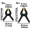 16-Piece Nylon Spring Clamps, Plastic Heavy Duty Grip Clips Set-8pcs