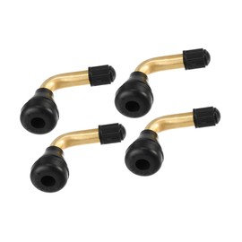 A ABSOPRO 4 Pcs Universal PVR60 Tubeless Tire Valve - Motorcycles - Gold Tone Item Replacement