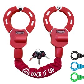 Mezelon Electric Scooter Lock, 8mm Chain Lock Bike Locks Heavy Duty Anti Theft with 3 Keys for E-Bike/Electric Scooters