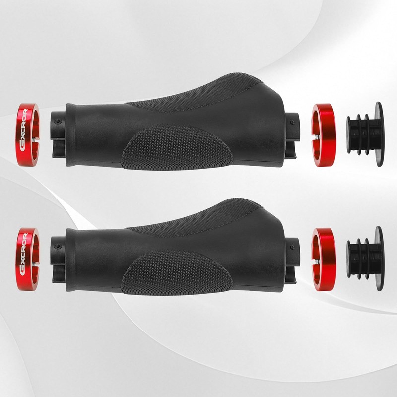 GXCROR Ergonomic Bicycle Grips with Non-Slip Point Design, Shock-Absorbing Rubber