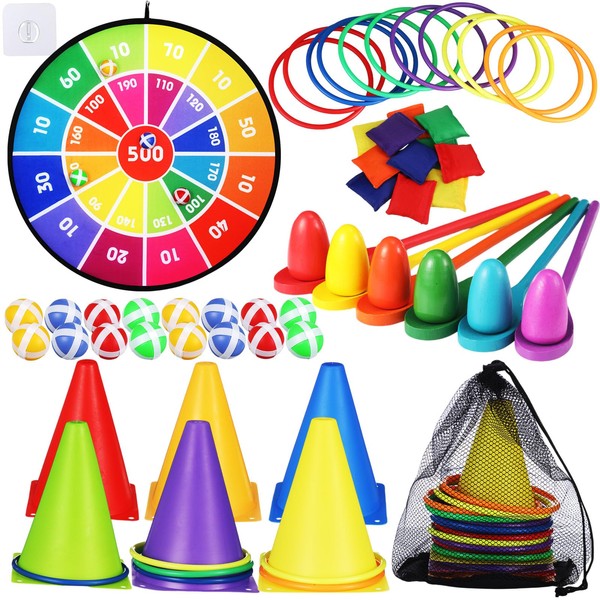 Libima 3 Sets Carnival Games Combo Set Bean Bags Ring