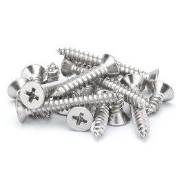 ANSIEDIO Wood Screws Phillips Flat Head Screws Self Tapping Screws, Stainless Steel Countersunk Screws,M4×30mm,50 pcs