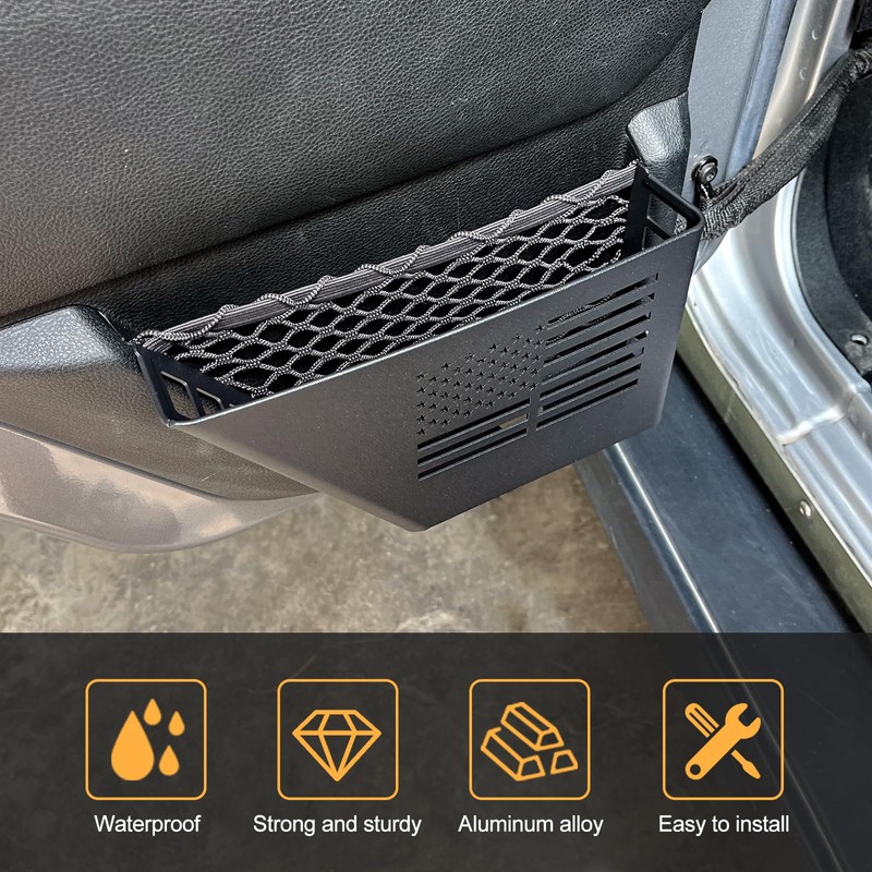 MAIKER Metal Rear Door Storage Box, Door Side Insert Organizer