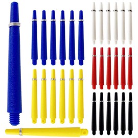 BIPY 75Pack Dart Nylon Stems and 2D Flights Set in 2BA Medium Nylon Shafts Colourful Flights and O Rings Professional Dart Accessories Kit Perfect Accessories for Indoor Dart Games