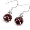GURU SHOP Silver Earrings Indian Earrings Round Silver Earring Black,