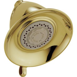 Delta Faucet 3-Spray Touch-Clean Shower Head, Polished Brass RP34355PB