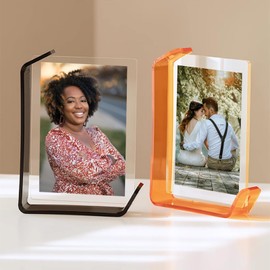 SetGame 2-Pack 4x6 Cute Picture Frame, Acrylic Cool Frame Modern & Versatile Photo Frame Tabletop Decoration, Beautiful Display Frame For Home, Office, Art, Anniversary, Family, Valentine's Day, Graduation