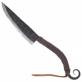 Armory Replicas Medieval Ceremonial Swirl Leather Handled Iron Steak Dinner Knife -Antique Style