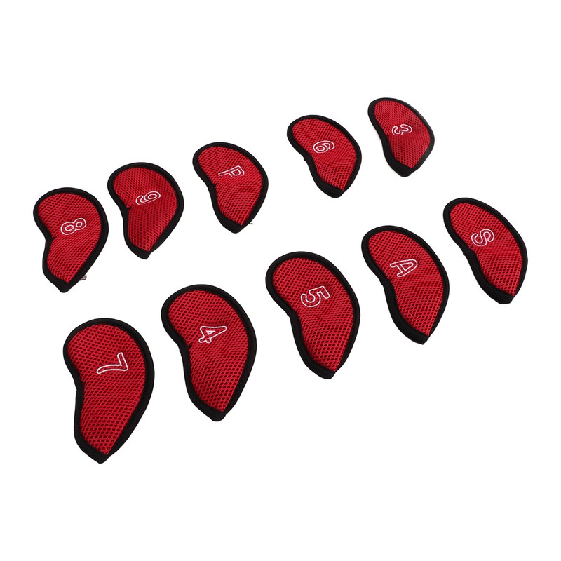 10pcs Golf Iron Covers Set with Numbers Waterproof Golf Head