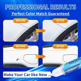 POLIXEL Blue Touch Up Paint for Cars - Professional Automotive Paint Scratch Repair & Lasting Auto Scratch Remover, 2 in 1 Fine Tip and Brush Tip - 0.4 oz