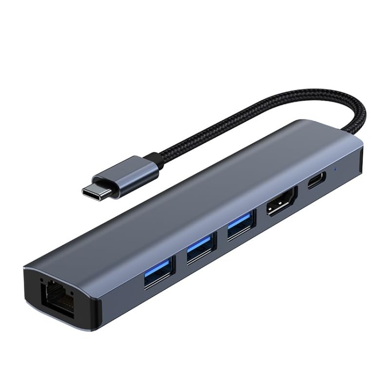 H32CS USB C Hub 6-in-1 Docking Station with 4K HDMI,