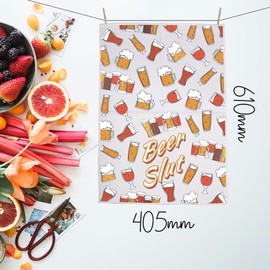 MNIGIU Beer Lover Gift Beer Slut Kitchen Towel Beer Drink Lover Addict Kitchen Decor Housewarming Gift (Beer S)