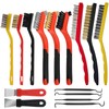 ANBOWEI 15pcs Mini Wire Brushes for Cleaning with Small Brass