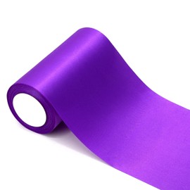 ADVcer Cinta de satén púrpura de 6 pulgadas, cinta de tela sólida de 24 yardas de largo para decoración de boda, cumpleaños, fiesta de baby shower, envoltura de regalos, fabricación de lazo, marco de silla, manualidades, gran apertura, interior y exterio