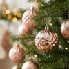 Rose Gold Christmas Baubles 6cm Set of 20 Mixed Style
