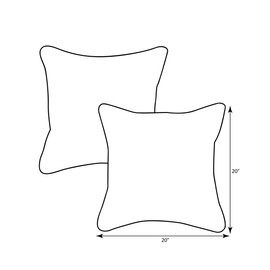 Pillow Perfect Outdoor/Indoor New Damask Marine Throw Pillows, 18.5" x 18.5", Blue, 2 Count