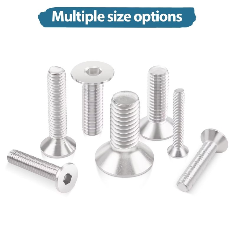 M6 (6mm x 30mm) Hex Socket Countersunk Machine Screws, 20PCS