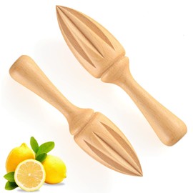 Toaazhy 2 Pcs Lemon Squeezer，Hand held Citrus Juicer，Wooden Lemon Juicer Hand Tool， Manual Wooden Citrus Reamer for Fruit Lime Daily Home Kitchens Tool Bar Cafe Restaurant Use