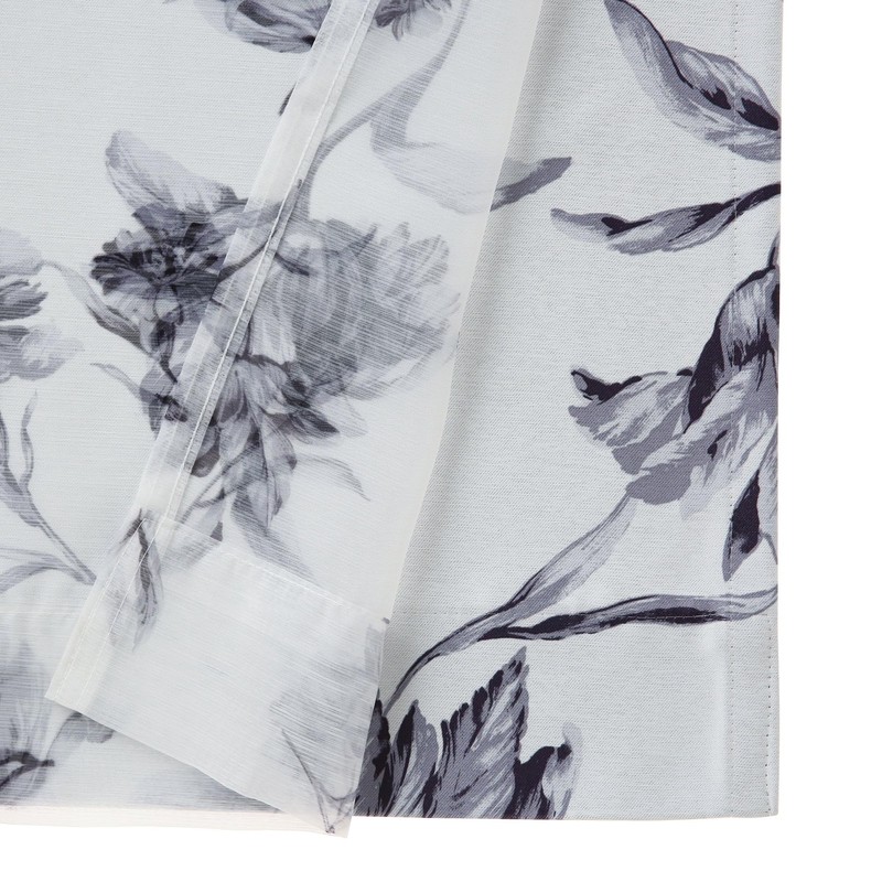 Francfranc Lily Double Curtain Grey H135 x W100 cm (Lace