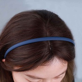 Yheakne Vintage Headband French Hair Bands Multicoloured Resin Headbands Plastic Plain Hair Band Hoop Decorative Hairpiece Hair Accessories for Women and Girls (Blue)