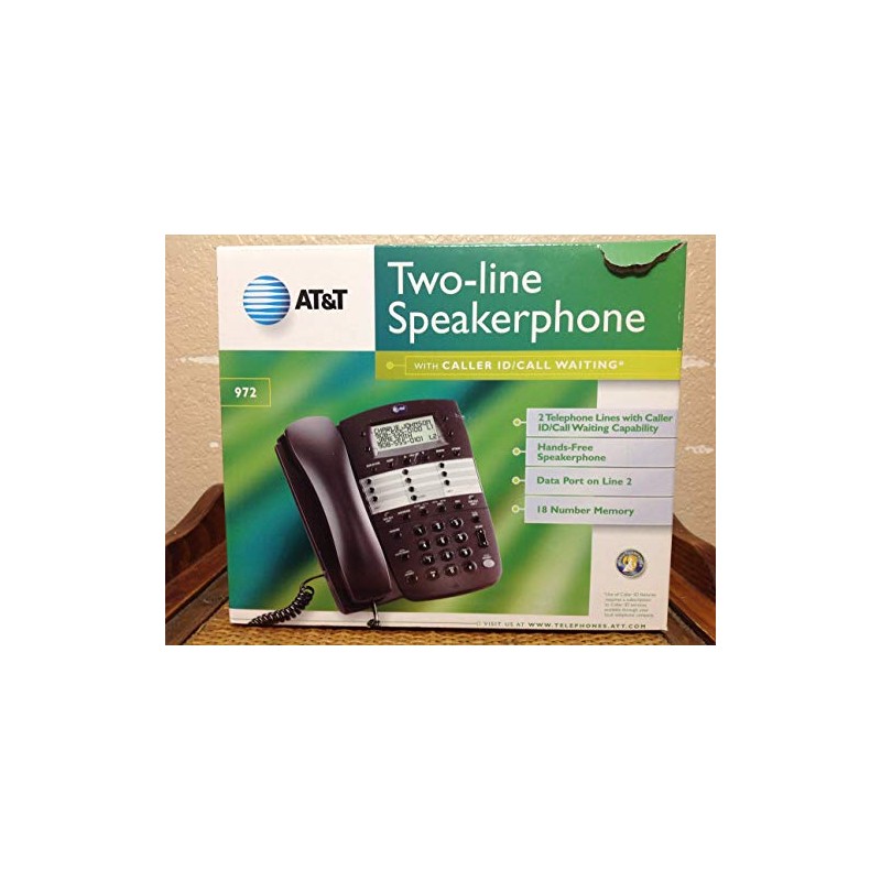 AT&T 972 2-Line Speakerphone with Caller ID (Espresso)