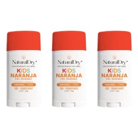 Kit 3 Desodorantes Niños En Barra Natural Sin Bicarbona - naranja - 100% natural