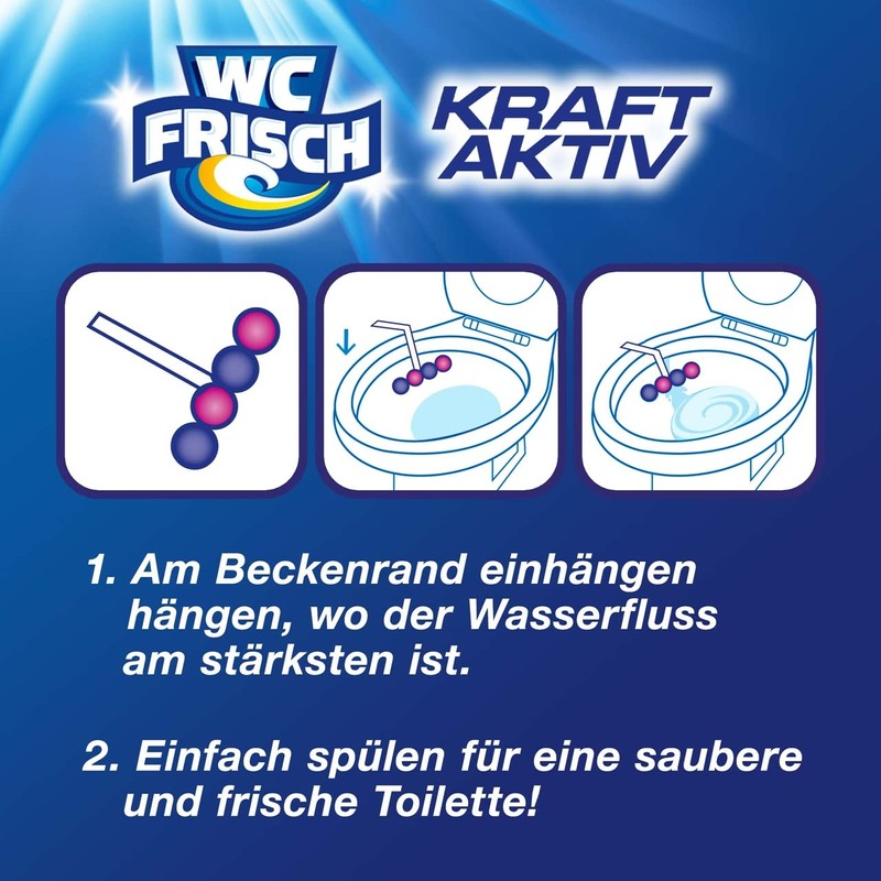 WC FRISCH Kraft Aktiv Blue Rinse Chlorine, Pack of 5