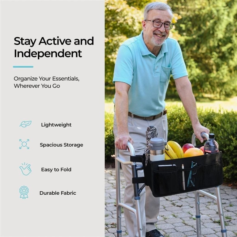 Medical King Walker Basket & Bag – Water-Resistan