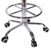VECELO Round Rolling Stool with Footrest & Wheels Height Adjustable