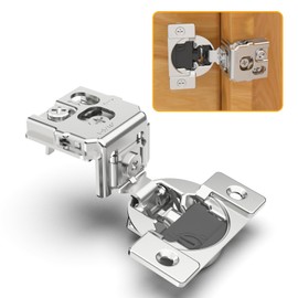 Chibery 60 Pack 1-5/16" Overlay 4D Soft Close Concealed Hinges for Face Frame Door, Adjustable Closing Speed, Smooth Slow Self Close Hinges, Satin Nickel, 105° Open Angle Stainless Steel Cabinet Hinge