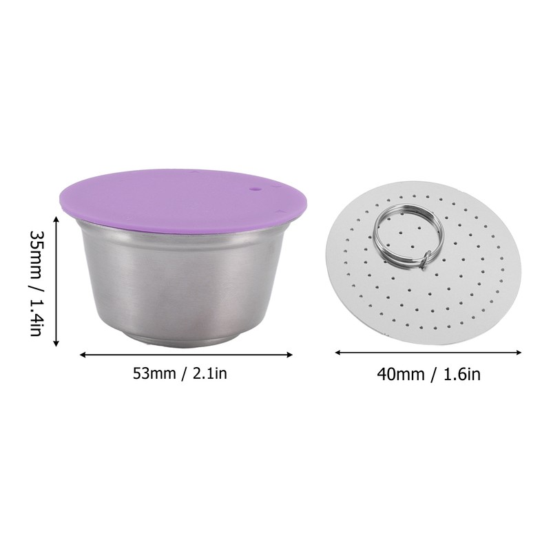 Stainless Steel Refill Coffee Capsules Reusable Coffee Filter Cup Set