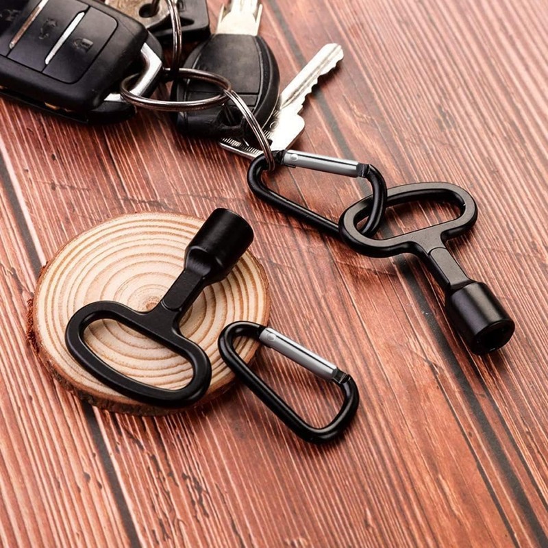 DGHOME 4Pcs Metal Triangle Key with 4Pcs Keychain, Meter Box